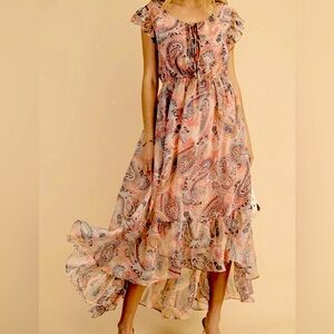 Kori America Multicolor Paisley Print Maxi Dress